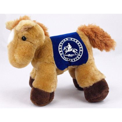 Custom 8" Prancer Horse With Saddle and ONE Color Imprint