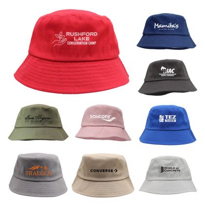 Custom Seeker Bucket Hat With Patch - Full Color Imprint