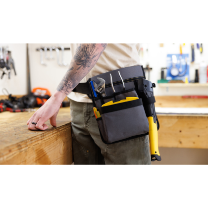 Custom Heritage Supply Pro Recycled rPET Tool Belt Pouch - In use Custom Heritage Supply Pro Recycled rPET Tool Belt Pouch - In use