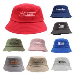 Custom Seeker Bucket Hat With Patch - Full Color Imprint