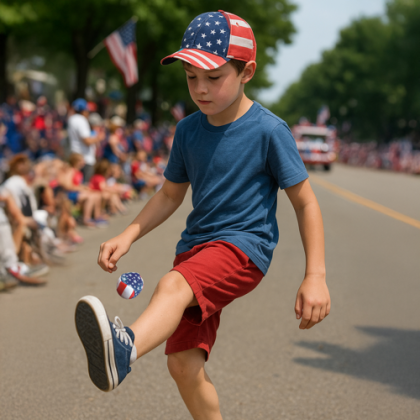 Custom Patriotic Kickball - lifestyle