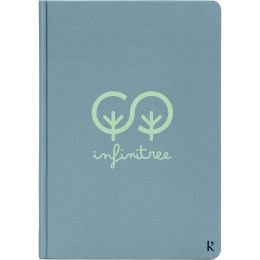 Custom Karst Stone Paper 5.5" x 8.5" Hard Cover Notebook - Light blue