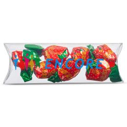 Custom 5" Pillow Box of Individually Wrapped Strawberry Filled Hard Candy Custom 5" Pillow Box of Individually Wrapped Strawberry Filled Hard Candy