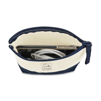Custom Canvas Zippered Pouch - Open View Custom Canvas Zippered Pouch - Open View