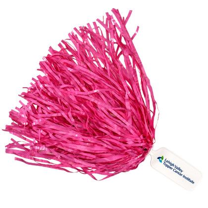 Custom Awareness Poms, 500 Streamers - Pink Custom Awareness Poms, 500 Streamers - Pink