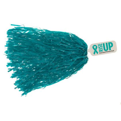 Custom Awareness Poms, 500 Streamers - Teal Custom Awareness Poms, 500 Streamers - Teal