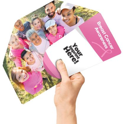 Custom Folding Fan - Breast Cancer Awareness - Multicolor - Lifestyle View 