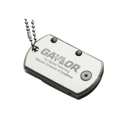 Custom Dog Tag Knife - Silver