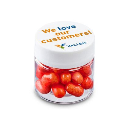 Custom 1/2 oz. Jar of Mints - All Color - Orange - Red
