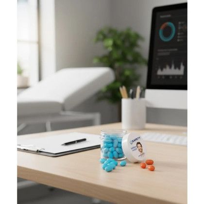Custom 1 oz. Jar of Mints - All color - Open view
