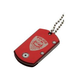 Custom Dog Tag Knife - Red Custom Dog Tag Knife - Red