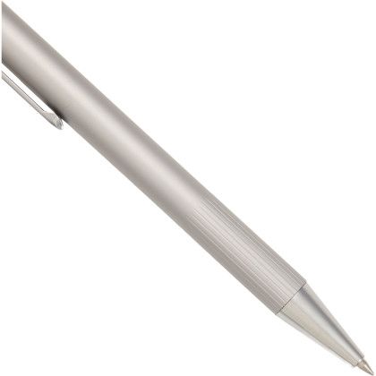 Custom Aria Recycled Gel Stylus Pen - Silver Side View Custom Aria Recycled Gel Stylus Pen - Silver Side View