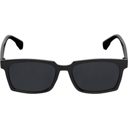 Custom Ashley Recycled Square Sunglasses - Black front view Custom Ashley Recycled Square Sunglasses - Black front view