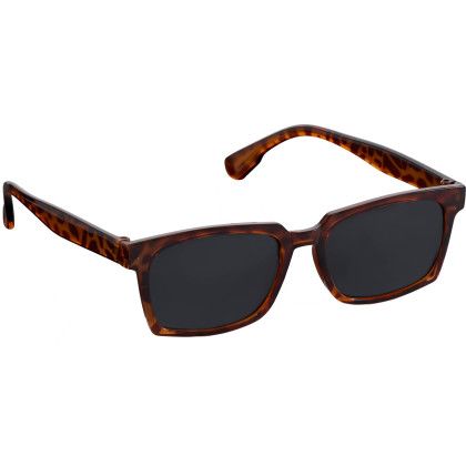 Custom Ashley Recycled Square Sunglasses - Tortoise side view Custom Ashley Recycled Square Sunglasses - Tortoise side view