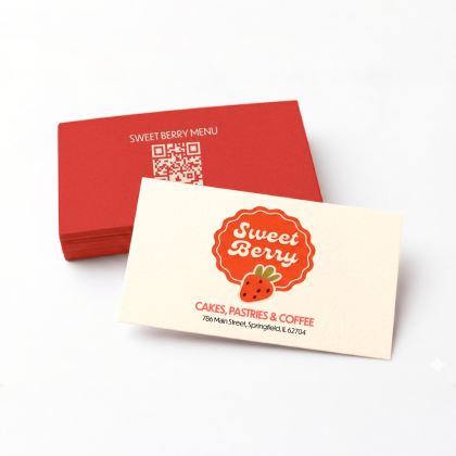 Standard 14PT Uncoated Business Card - Back & Front Design Standard 14PT Uncoated Business Card - Back & Front Design