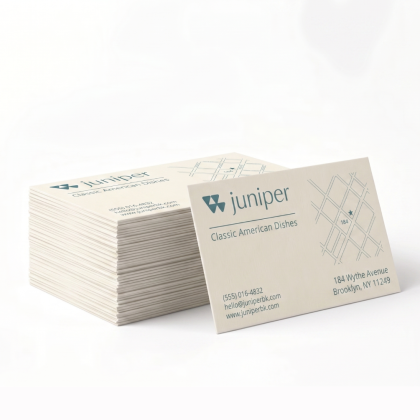 Premium 16PT Matte Business Card - Front Only Design