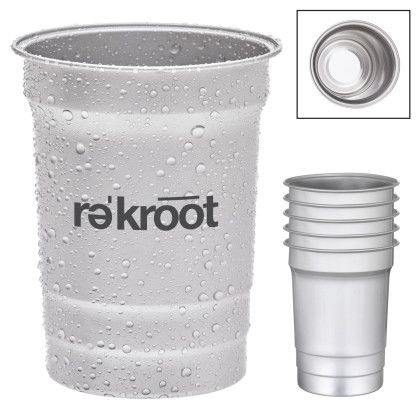 Custom 20 oz. Recyclable Reusable Aluminum Party Cup - All Colors Custom 20 oz. Recyclable Reusable Aluminum Party Cup - All Colors