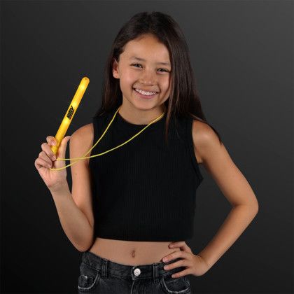 Custom Flashing Yellow LED Patrol Wand on Lanyard Necklace Custom Flashing Yellow LED Patrol Wand on Lanyard Necklace