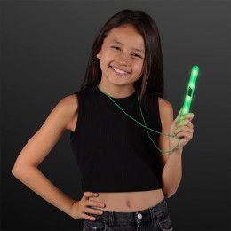 Custom Flashing LED Green Patrol Wands Custom Flashing LED Green Patrol Wands