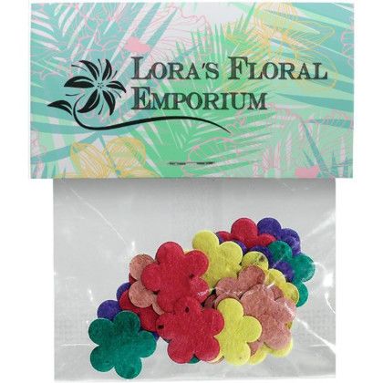 Custom Shaped Seeded Paper Confetti - All Flowers Colors 