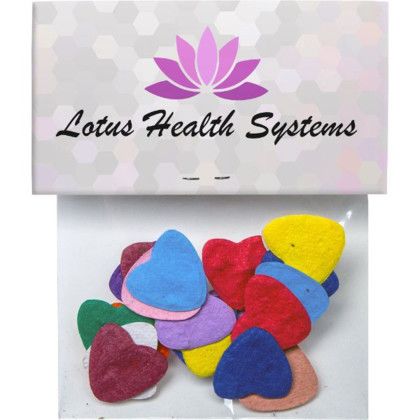 Custom Shaped Seeded Paper Confetti - All Hearts Colors 