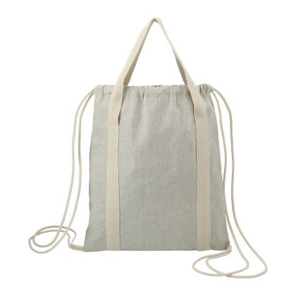 Custom Repose 5 oz. Recycled Cotton Drawstring Bag - Back View