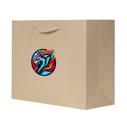 Custom Bamboo Eurotote 13 x 5 x 10 - Full Color - Natural Side View Custom Bamboo Eurotote 13 x 5 x 10 - Full Color - Natural Side View