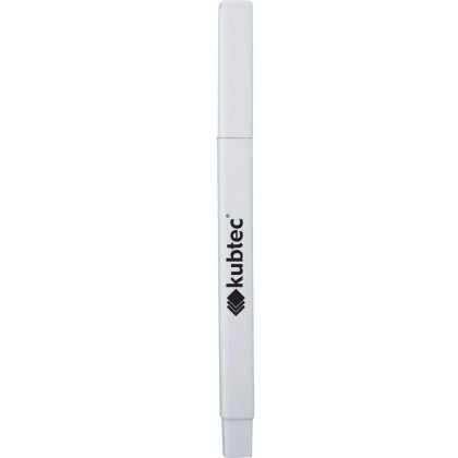 Custom Ambassador Square Ballpoint Pen - White