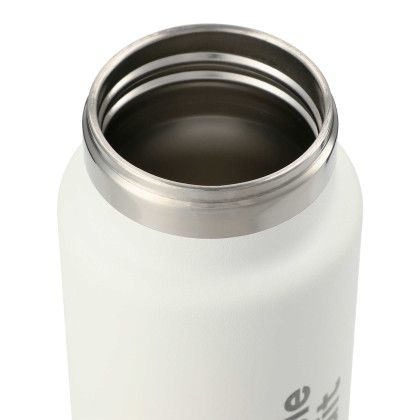 Custom Colton Copper Vacuum Insulated Bottle 20 oz - White open view