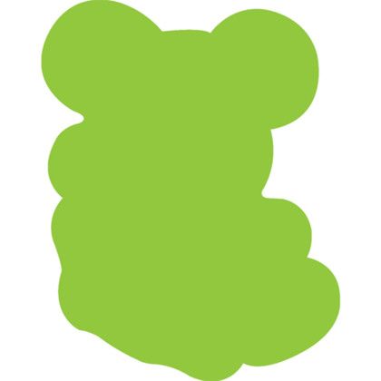 Custom Stock Shape Hand Fan - Bear Custom Stock Shape Hand Fan - Bear