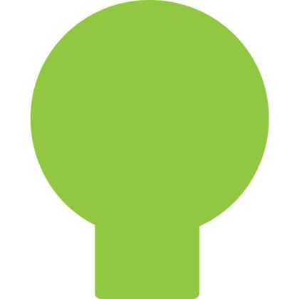 Custom Stock Shape Hand Fan - Bulb Custom Stock Shape Hand Fan - Bulb