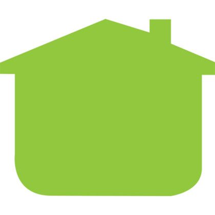 Custom Stock Shape Hand Fan - House Custom Stock Shape Hand Fan - House