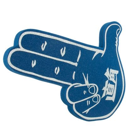 Custom 18" Double Finger Foam Mitt - Royal blue