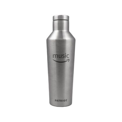 Custom Patriot 20 oz Canteen - Silver - Front view