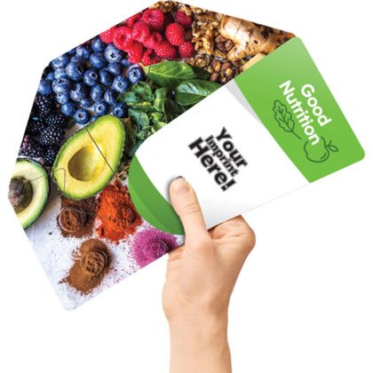 Custom Folding Fan - Good Nutrition - Multicolor - Lifestyle View Custom Folding Fan - Good Nutrition - Multicolor - Lifestyle View