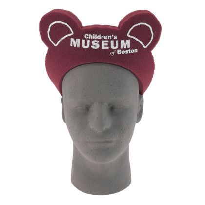 Custom 10" Foam Bear Visor - Maroon