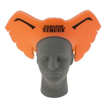 Custom 16" Foam Elephant Ears Visor - Orange Custom 16" Foam Elephant Ears Visor - Orange