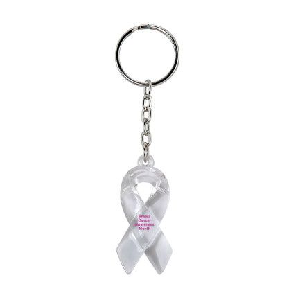 Custom Ribbon Keytag - Clear Custom Ribbon Keytag - Clear