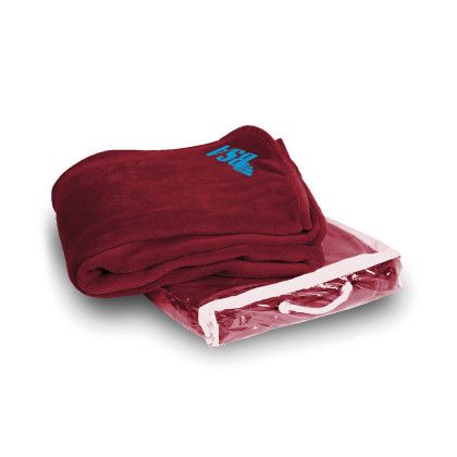 Custom Coral Fleece Blankets - Burgundy 