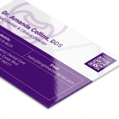 Standard 14PT High Gloss Business Card - Back & Front Design Standard 14PT High Gloss Business Card - Back & Front Design