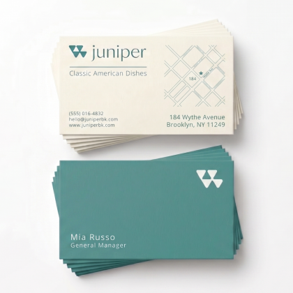 Premium 16PT Matte Business Card - Back & Front Design