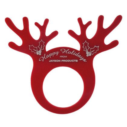 Custom 15" Foam Reindeer Antlers Visor - Red