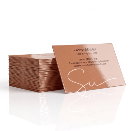 Premium Luxury 18PT High Gloss Business Card - Front Only Design Premium Luxury 18PT High Gloss Business Card - Front Only Design