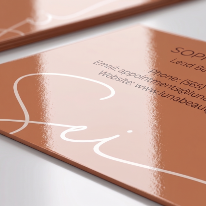 Premium Luxury 18PT High Gloss Business Card - Front Only Design Premium Luxury 18PT High Gloss Business Card - Front Only Design
