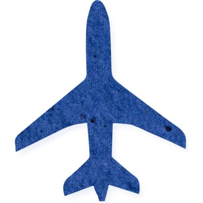 Custom Plantable Pin - Royal blue Airplane