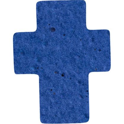 Custom Plantable Pin - Royal blue Cross