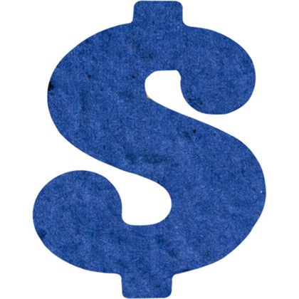Custom Plantable Pin - Royal blue Dollar sign