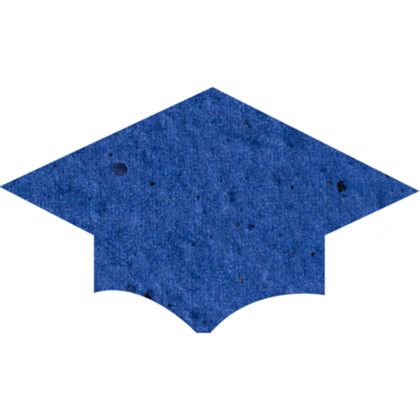 Custom Plantable Pin - Royal blue Graduation hat
