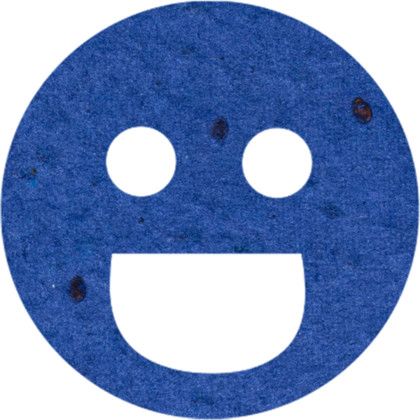 Custom Plantable Pin - Royal blue Smiley face