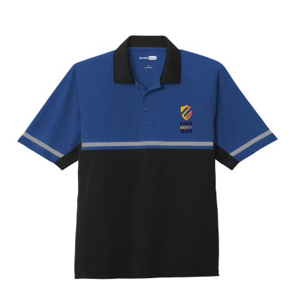 Custom CornerStone Select Lightweight Snag-Proof Enhanced Visibility Polo - Royal/Black Front